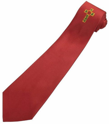 Masonic 100% silk Rose Croix Degree Tie Red with logo